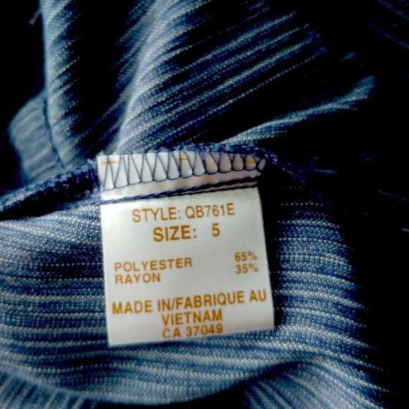 Marie Claire Safari Style  Tunic with Tie Blue/White 4/5 - Picture 8 of 8